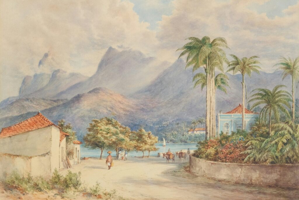 Image d'un tableau d'un paysage en Nouvelle Zélande lors d'un événement